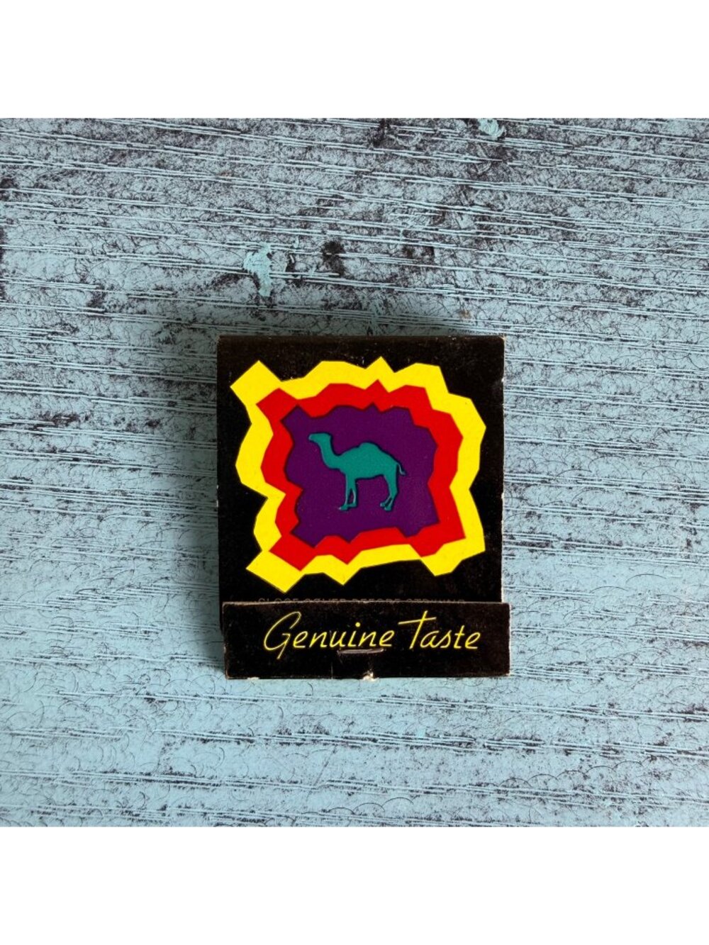 Vintage Camel Cigarette "Genuine Taste" Advertising Matchbook Cover with Matches